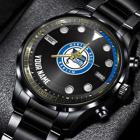 Hertha BSC Bundesliga Personalized New Black Hand Watch Gift For Fans