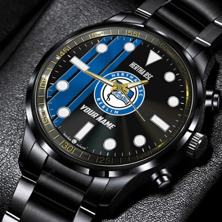 Hertha BSC Bundesliga Personalized New Black Hand Watch Gift For Fans