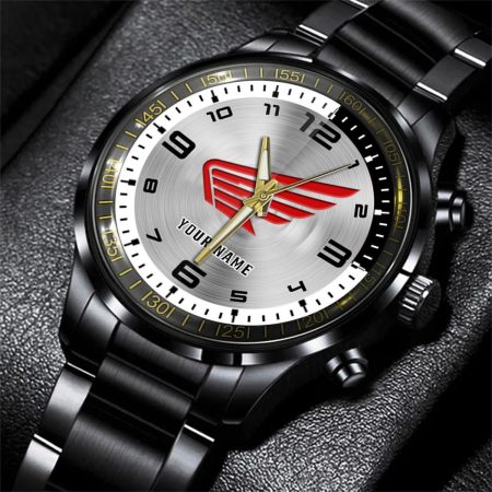 Honda Motorcycle Car Personalized Black Stainless Steel Hand Watch For Fan