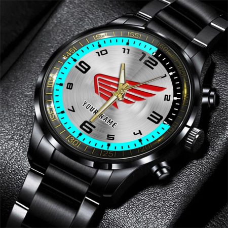 Honda Motorcycle Car Personalized Black Stainless Steel Hand Watch For Fan