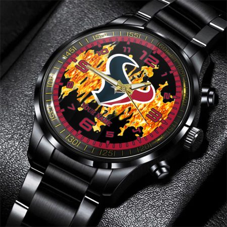 Houston Texans NFL Personalized 3D Men Hand Watch Gift For Fans For Father