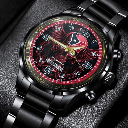 Houston Texans NFL Personalized 3D Men Hand Watch Gift For Fans For Father