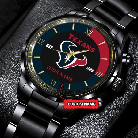Houston Texans NFL Personalized Black Fashion Watch