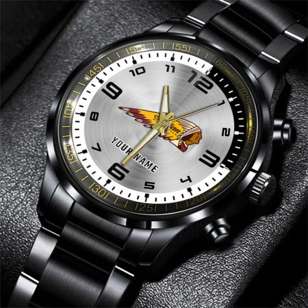 Indian Motorcycle Car Personalized Black Stainless Steel Hand Watch For Fan