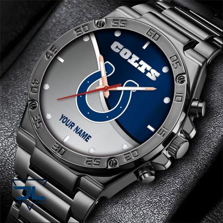 Indianapolis Colts NFL Personalized Black Hand Watch Gifts For Fans