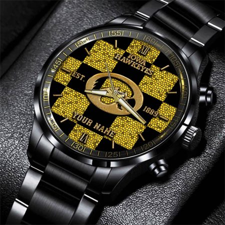 Iowa Hawkeyes NCAA Personalized Black New Hand Watch Gifts For Fans