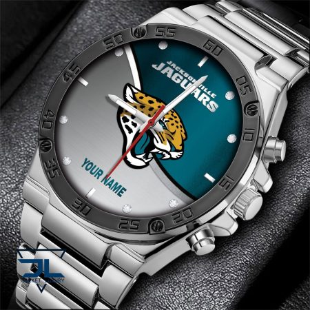 Jacksonville Jaguars NFL Personalized Black Hand Watch Gifts For Fans