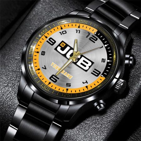 JCB Agricultural Tractors Tractor Personalized Black Stainless Steel Hand Watch For Fan