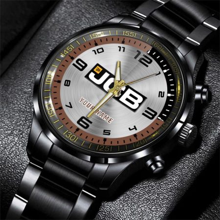 JCB Agricultural Tractors Tractor Personalized Black Stainless Steel Hand Watch For Fan