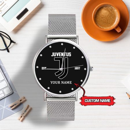 Juventus Serie A Personalized Silver Fashion Watch For Lady For Fan
