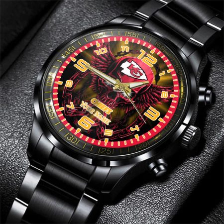 Kansas City Chiefs NFL Personalized 3D Men Hand Watch Gift For Fans For Father