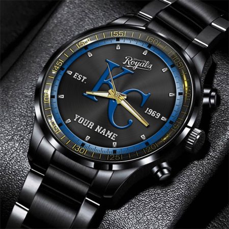 Kansas City Royals MLB Personalized Black Style Hand Watch Gifts For Fan