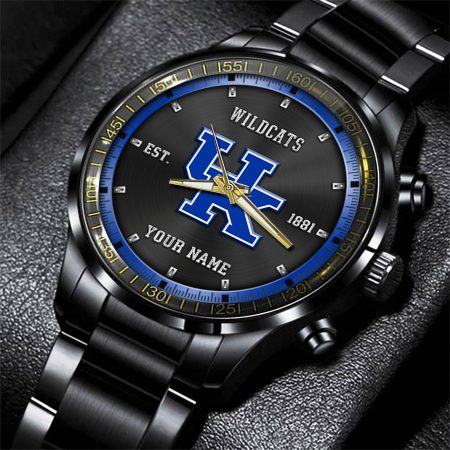 Kentucky Wildcats NCAA Personalized Black Style Hand Watch Gifts For Fan