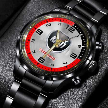 Kioti Tractor Personalized Black Stainless Steel Hand Watch For Fan
