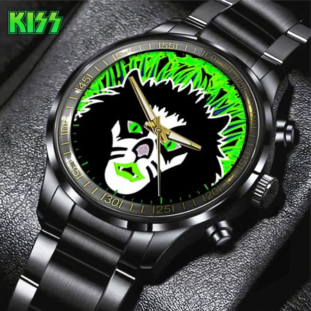 Kiss Band Music Black Stainless Steel Watch Gift For Fan
