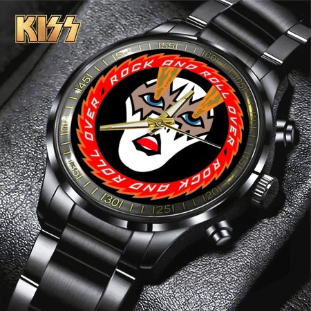 Kiss Band Music Black Stainless Steel Watch Gift For Fan