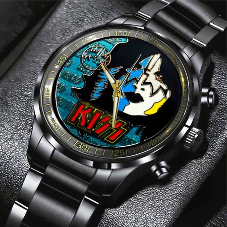 Kiss Band Music Black Stainless Steel Watch Gift For Fan