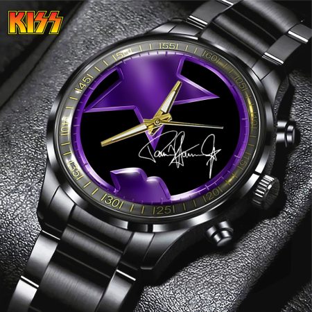 Kiss Band Music Black Stainless Steel Watch Gift For Fan