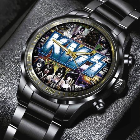 Kiss Band Music Black Stainless Steel Watch Gift For Fan