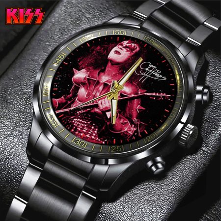 Kiss Band Music Black Stainless Steel Watch Gift For Fan