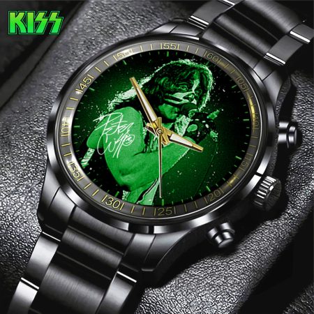 Kiss Band Music Black Stainless Steel Watch Gift For Fan