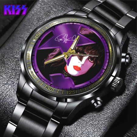 Kiss Band Music Black Stainless Steel Watch Gift For Fan