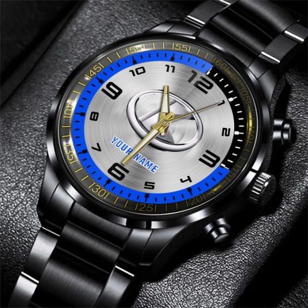 Kubota Tractor Personalized Black Stainless Steel Hand Watch For Fan