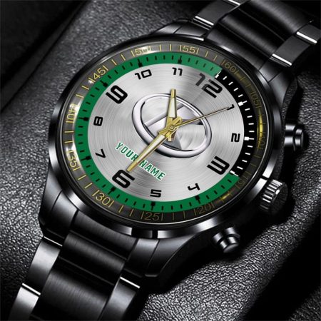 Kubota Tractor Personalized Black Stainless Steel Hand Watch For Fan