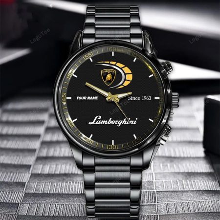 Lamborghini New Personalized Black Hand Watch Gifts For Fans
