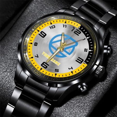 Landini Tractor Personalized Black Stainless Steel Hand Watch For Fan
