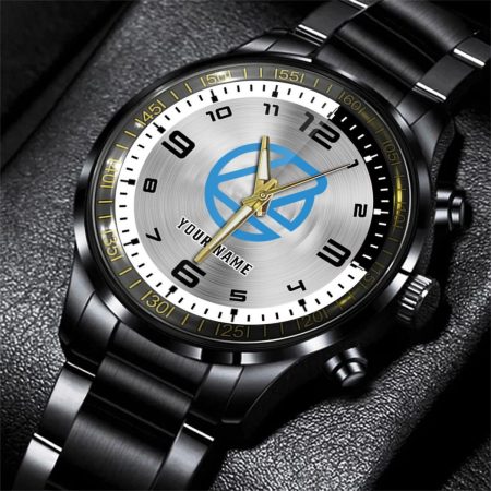 Landini Tractor Personalized Black Stainless Steel Hand Watch For Fan