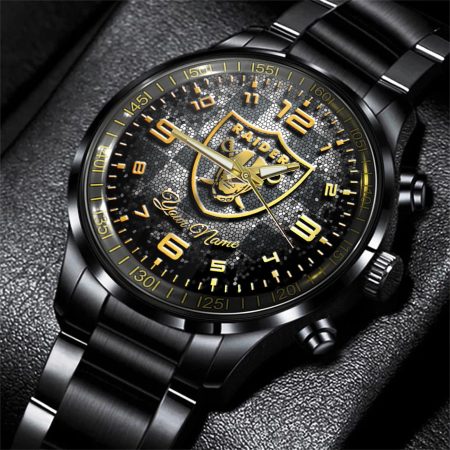 Las Vegas Raiders NFL Personalized 3D Men Hand Watch Gift For Fans For Father