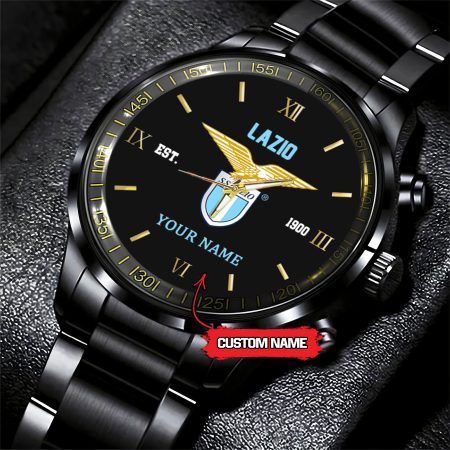 Lazio Serie A Black Fashion Watch Custom Your Name For Fan