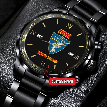Lecce Serie A Black Fashion Watch Custom Your Name For Fan