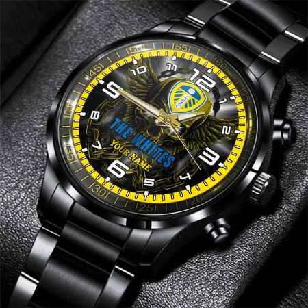 Leeds United EPL Personalized 3D Men Hand Watch Gift For Fans For Father