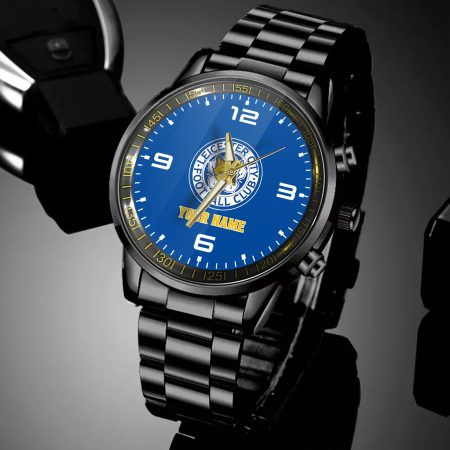 Leicester City EPL Personalized Black Hand Watch Gifts For Fans
