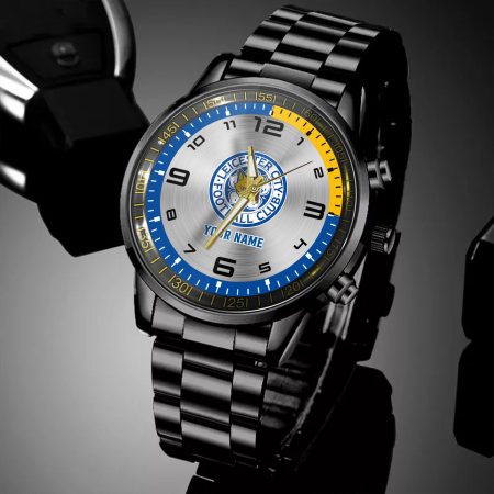 Leicester City EPL Personalized Black Hand Watch Gifts For Fans