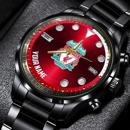 Liverpool EPL Personalized New Black Hand Watch Gift For Fans
