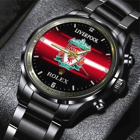 Liverpool EPLx Rolex Black Stainless Steel Watch Gift For Fan
