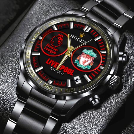 Liverpool x Rolex Premier League Black Stainless Steel Watch Gift For Fan