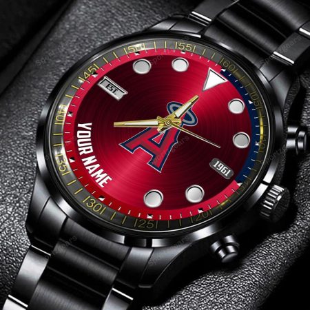 Los Angeles Angels MLB Personalized New Black Hand Watch Gift For Fans