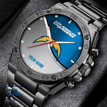 Los Angeles Chargers NFL Personalized Black Hand Watch Gifts For Fans
