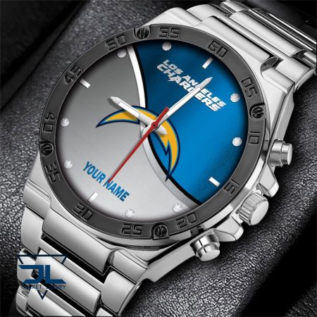 Los Angeles Chargers NFL Personalized Black Hand Watch Gifts For Fans