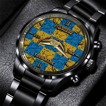 Los Angeles Chargers NFL Personalized Sport Black Watch Gifts For Fans