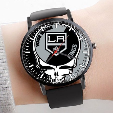 Los Angeles Kings NHL Personalized 3D Men Leather Hand Watch Gift For Fans For Father
