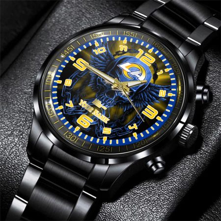 Los Angeles Rams NFL Personalized 3D Men Hand Watch Gift For Fans For Father