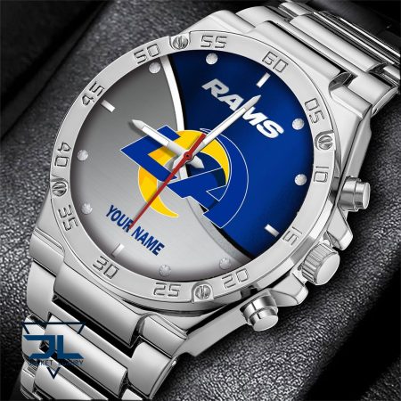 Los Angeles Rams NFL Personalized Black Hand Watch Gifts For Fans