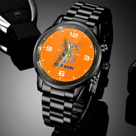 Luton Town EPL Personalized Black Hand Watch Gifts For Fans