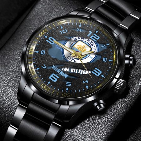 Manchester City EPL Personalized 3D Men Hand Watch Gift For Fans For Father