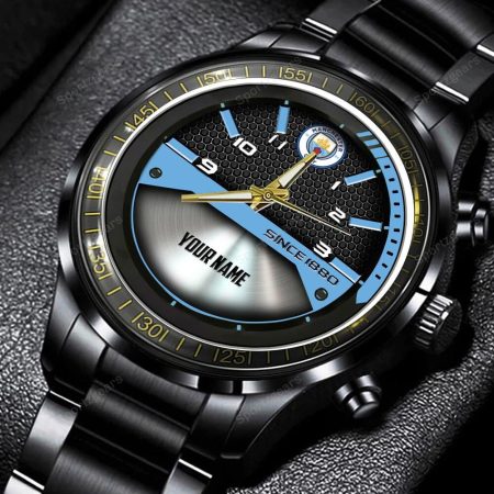 Manchester City EPL Personalized New Black Hand Watch Gift For Fans
